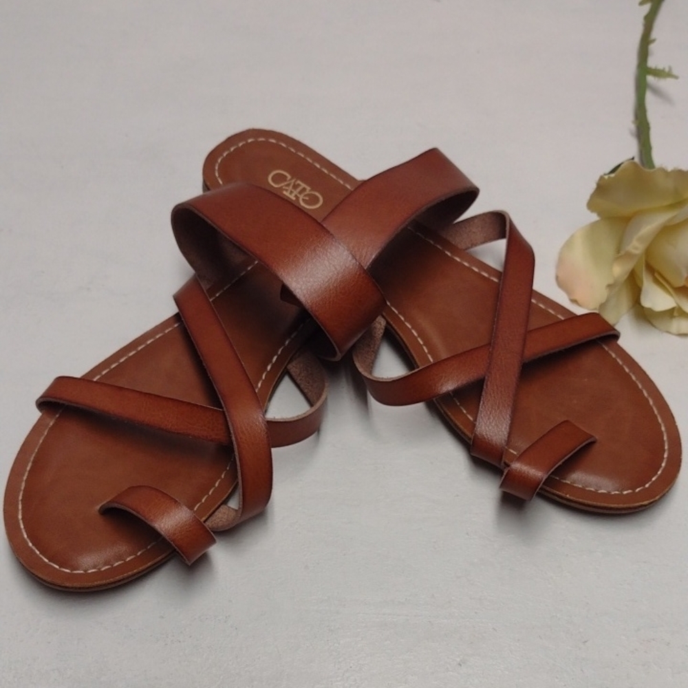 Cato Brown Strappy Sandals